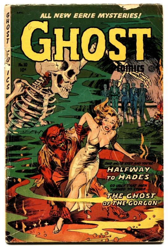 Ghost #10 (Fiction House, 1954), raw, ungraded comic book — front cover