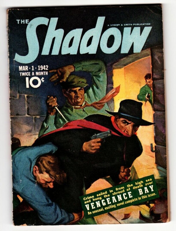 Shadow Pulp Mag 1942 Mar 1-Street & Smith High Grade FN (Street & Smith, 1942), raw comic book in FN condition — front cover