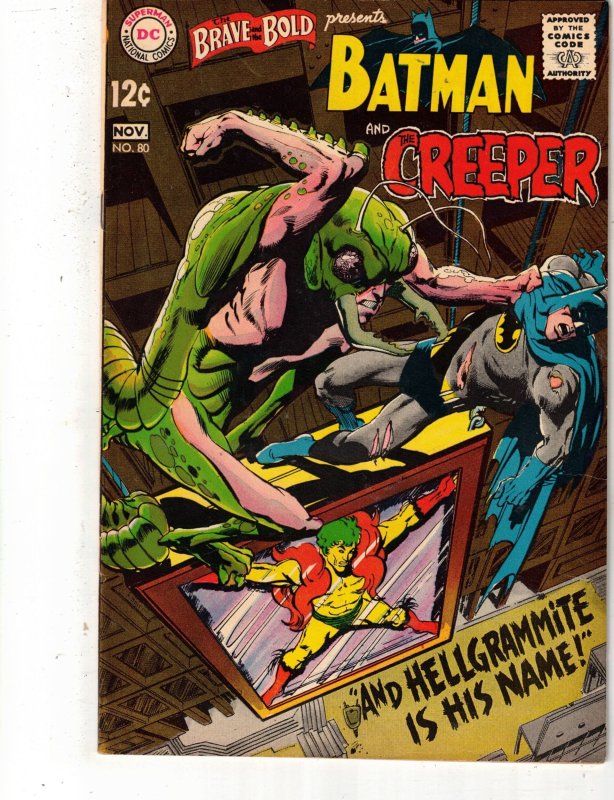 The Brave and the Bold #80 (DC Comics, 1968), raw comic book in VF/NM condition — front cover