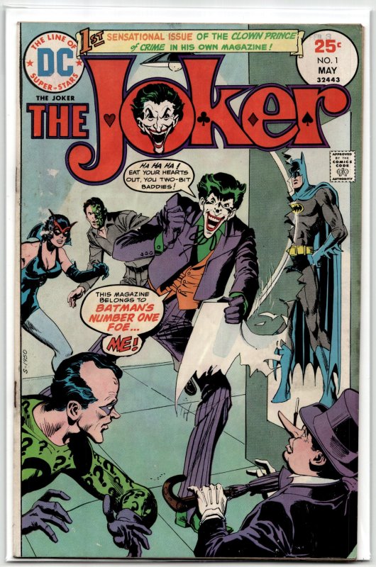 The Joker #1 (DC Comics, 1975), raw, ungraded comic book — front cover