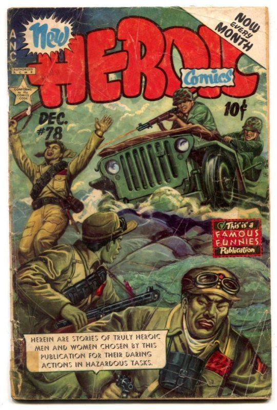 Heroic #78 (1952), raw comic book in FR condition — front cover