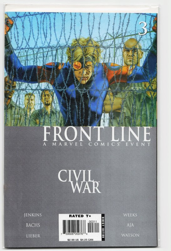 Civil War: Front Line #3 (Marvel Comics, 2006), raw, ungraded comic book — front cover