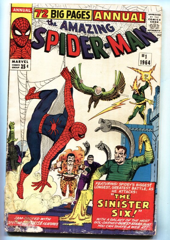 Amazing Spider-Man Annual #1 (Marvel Comics, 1964), raw, ungraded comic book — front cover