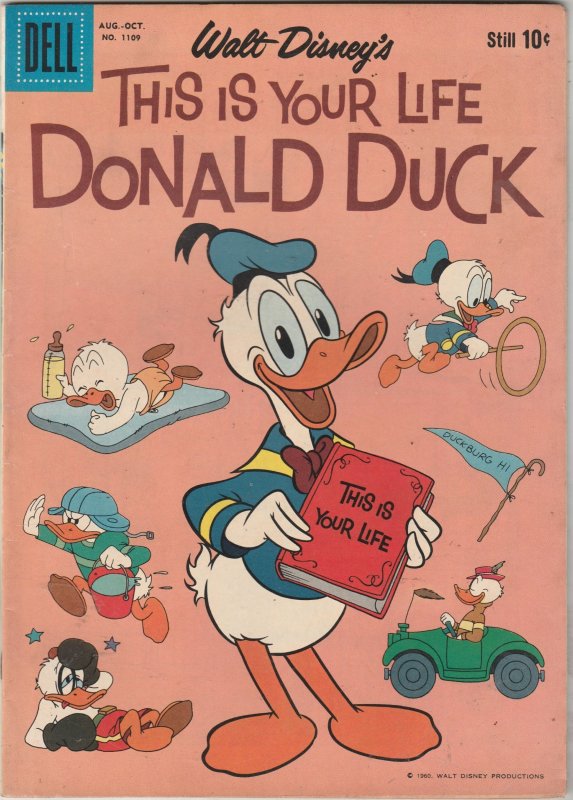 Four Color #1109 (Dell Comics, 1960), raw comic book in VF/NM condition — front cover