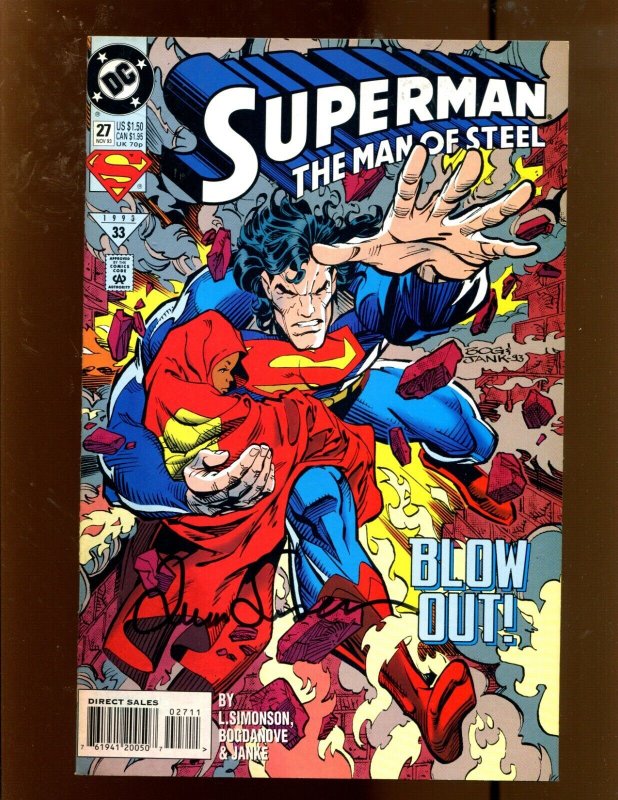 Superman: Man of Steel #27 (DC Comics, 1993), raw comic book in 9.0 condition — front cover