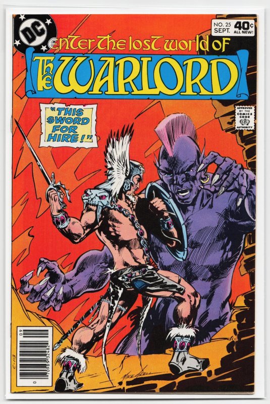 Warlord #25 (DC Comics, 1979), raw, ungraded comic book — front cover