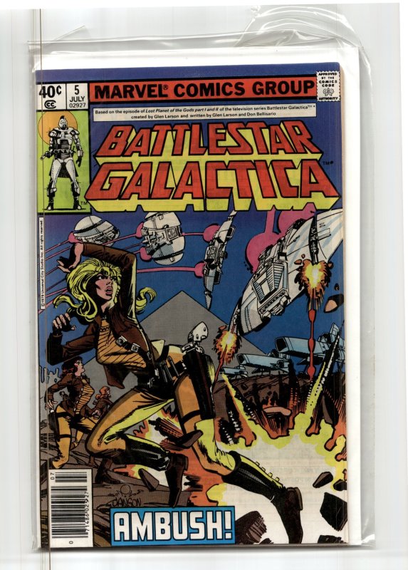 Battlestar Galactica #5 (Marvel Comics, 1979), raw, ungraded comic book — front cover
