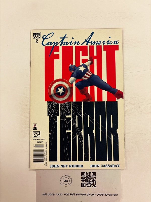 Captain America #2 (Marvel Comics), raw comic book in NM condition — front cover