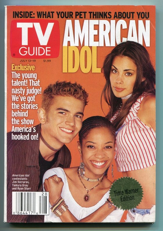 MAG: TV Guide-American Idol-Time Warner-Tampa Bay Edition-July 2002-VG (2002), raw comic book in VG condition — front cover