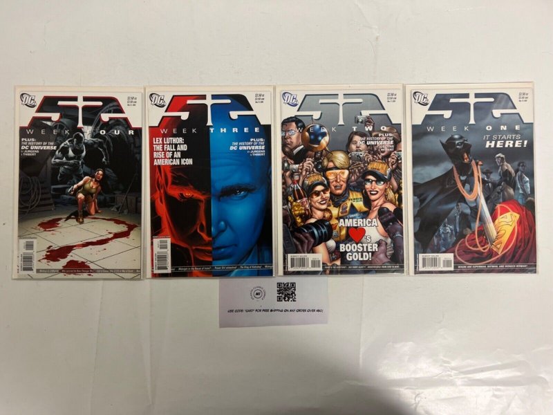4 52 DC Comic Books # 1 2 3 4 Batman Superman Wonder Woman Flash Robin 64 RC22, raw, ungraded comic book — front cover