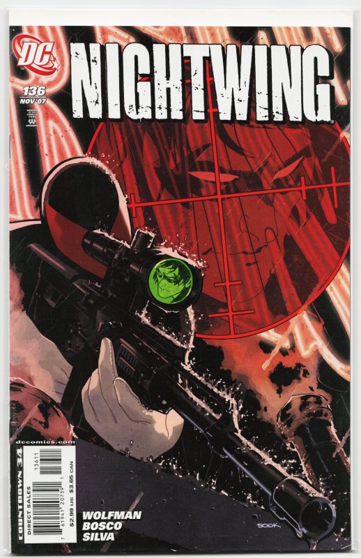 Nightwing #136 (DC Comics, 2007), raw, ungraded comic book — front cover