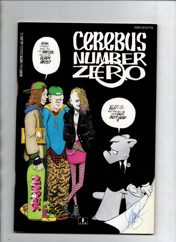 Cerebus the Aardvark Number Zero Signed by Dave Sim - 1993 - (-NM) (1993), raw comic book in NM condition — front cover