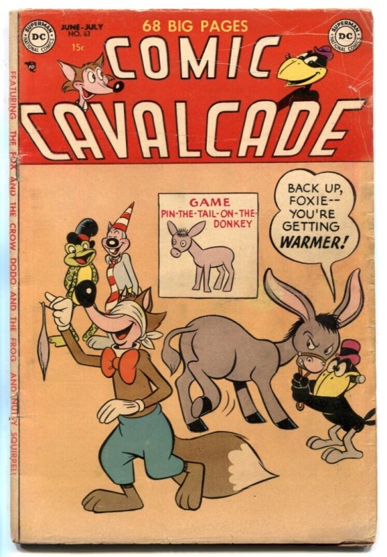 Comic Cavalcade #63 (DC Comics, 1954), raw comic book in VG condition — front cover