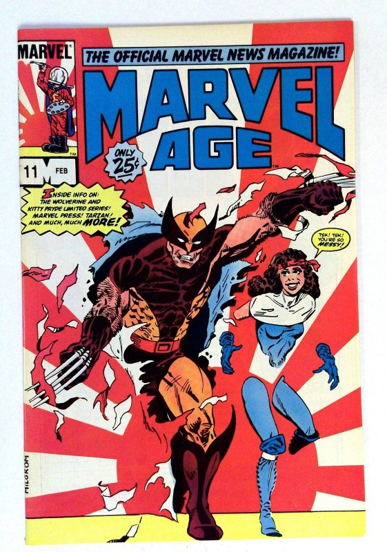Marvel Age #11 (Marvel Comics, 1983), raw comic book in NM- condition — front cover