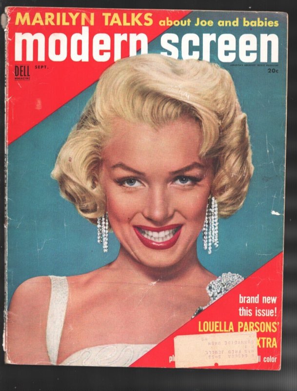 MAG: Modern Screen 9/1954-Marilyn Monroe Cover & Story-Judy Garland-William H..., raw, ungraded comic book — front cover