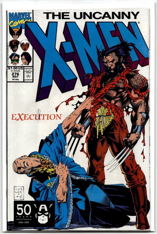 The Uncanny X-Men #276 (Marvel Comics, 1991), raw, ungraded comic book — front cover