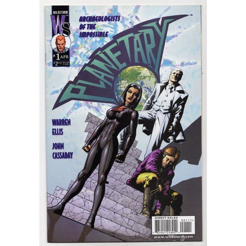Planetary #1 (DC Comics, 1999), raw comic book in NM- 9.2 condition — front cover