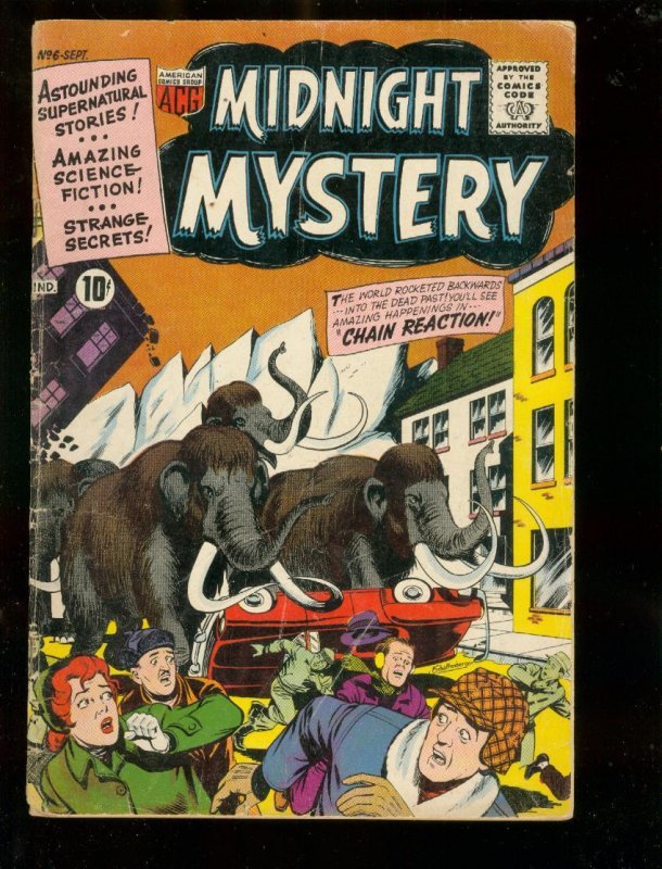 Midnight Mystery #6 (1961), raw comic book in VG condition — front cover