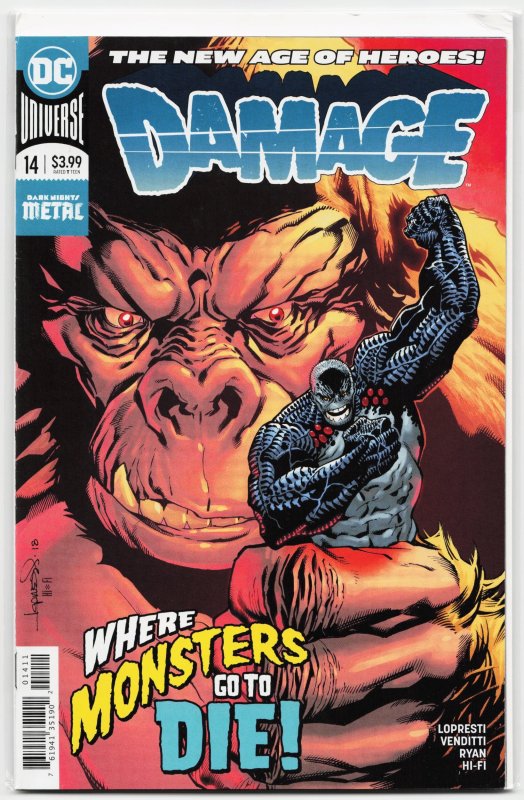 Damage #14 (DC Comics, 2019), raw, ungraded comic book — front cover