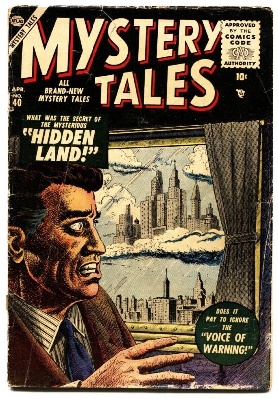 Mystery Tales #40 (Atlas Comics, 1956), raw, ungraded comic book — front cover