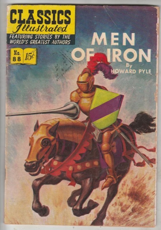Classics Illustrated #88, raw comic book in VG+ condition — front cover