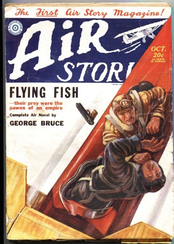 Air Stories-Oct 1929-George Bruce & Joel Rogers Stories-Aviation Pulp, raw, ungraded comic book — front cover