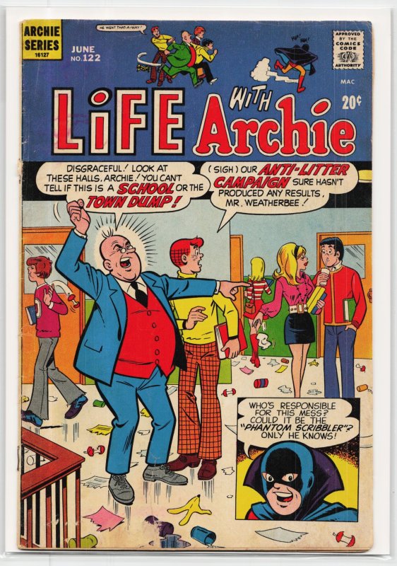 Life with Archie #122 (Archie Comics, 1972), raw, ungraded comic book — front cover