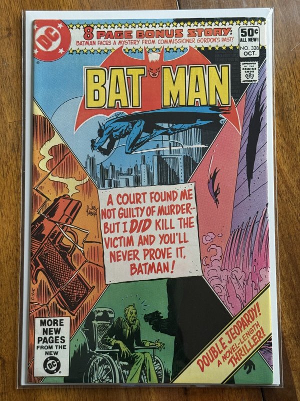 Batman #328 (DC Comics, 1980), raw comic book in VF 8.0 condition — front cover