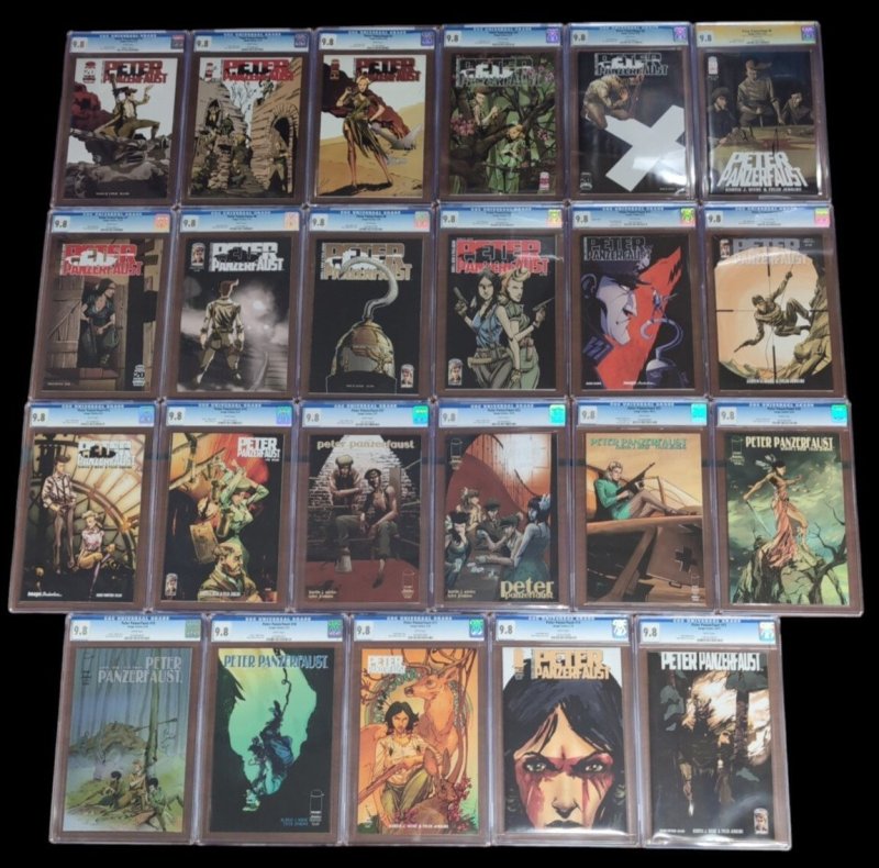 Peter Panzerfaust #1 - 23 CGC 9.8 Near Mint/Mint + Variants + Signature Series, CGC 9.8 graded comic book, Signature Series label — front cover in its holder