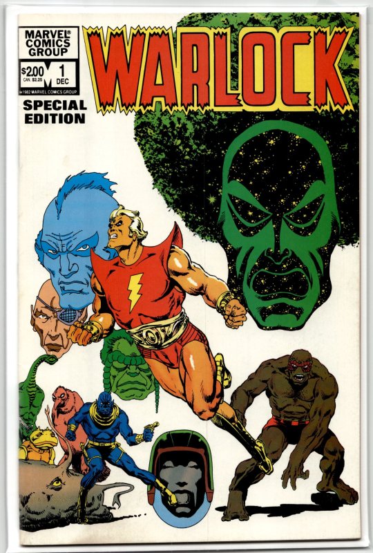 Warlock #1 (Marvel Comics, 1982), raw, ungraded comic book — front cover