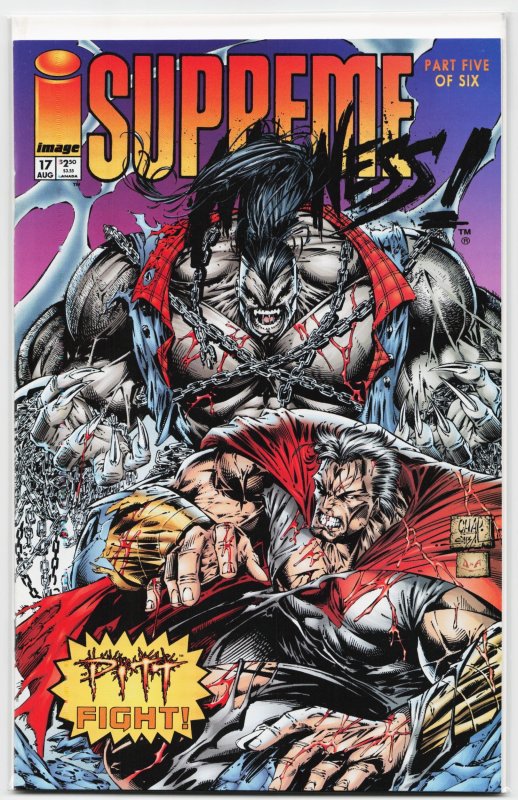 Supreme #17 (Image Comics, 1994), raw, ungraded comic book — front cover
