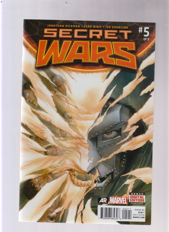 Secret Wars #5 (Marvel Comics, 2015), raw comic book in 9.2 condition — front cover