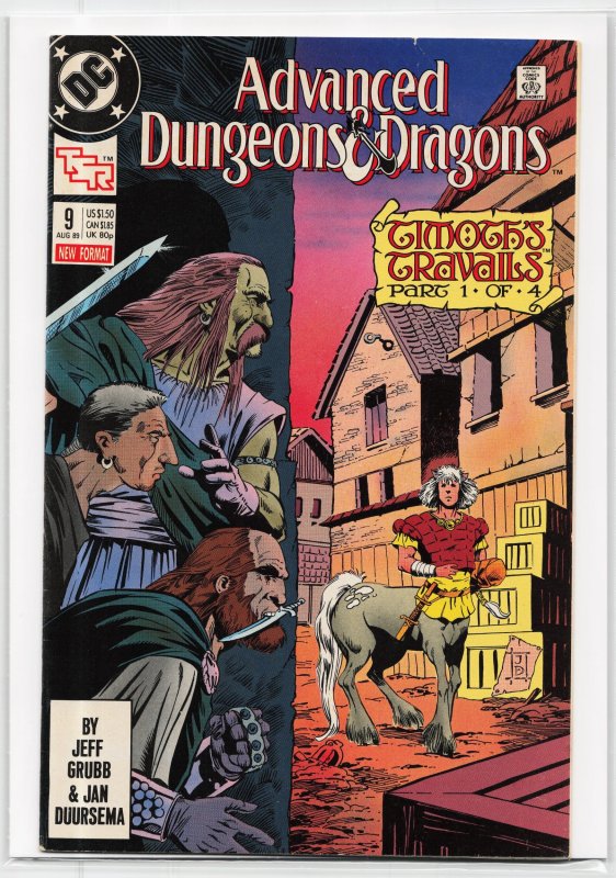 Advanced Dungeons & Dragons #9 (DC Comics, 1989), raw, ungraded comic book — front cover