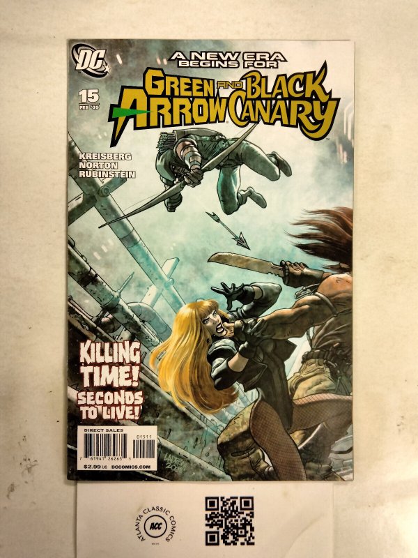 Green Arrow and Black Canary #15 (DC Comics), raw comic book in NM condition — front cover