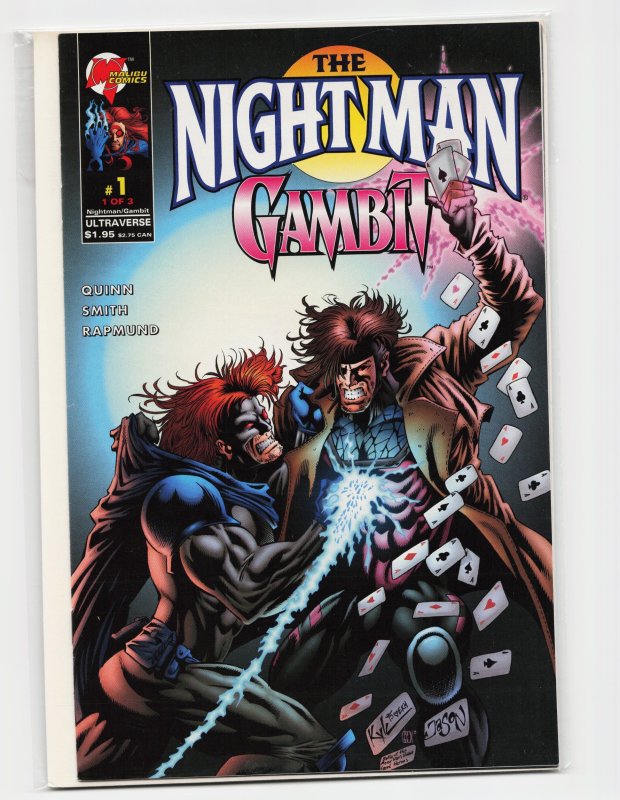 The Night Man/Gambit #1 (Marvel Comics, 1996), raw, ungraded comic book — front cover