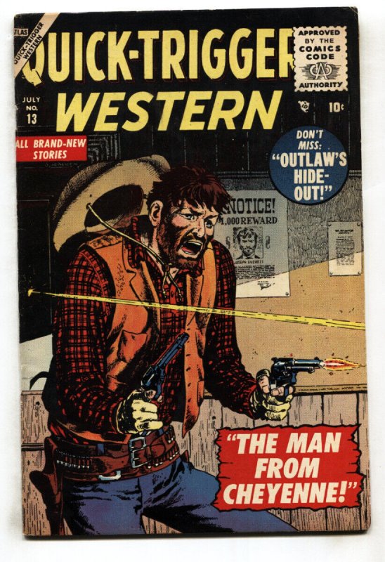 Quick-Trigger Western #13 (1956), raw, ungraded comic book — front cover