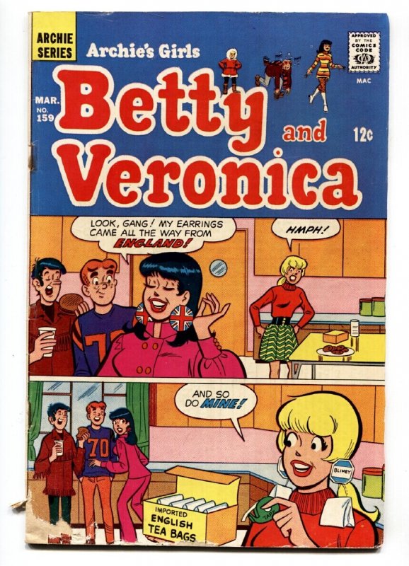 Betty and Veronica #159 (Archie Comics, 1969), raw, ungraded comic book — front cover