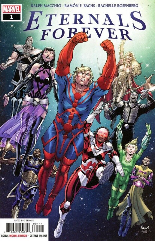Eternals Forever #1 (2021), raw comic book in VF/NM condition — front cover