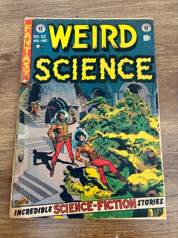 Weird Science #22 (EC Comics), raw comic book in GD condition — front cover