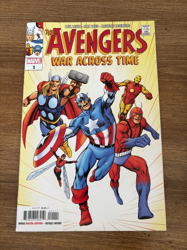 Lot of 5 WAR Across Time Avengers Marvel Comic Books # 1 2 3 4 5 NM 13 J319, raw comic book in NM condition — front cover