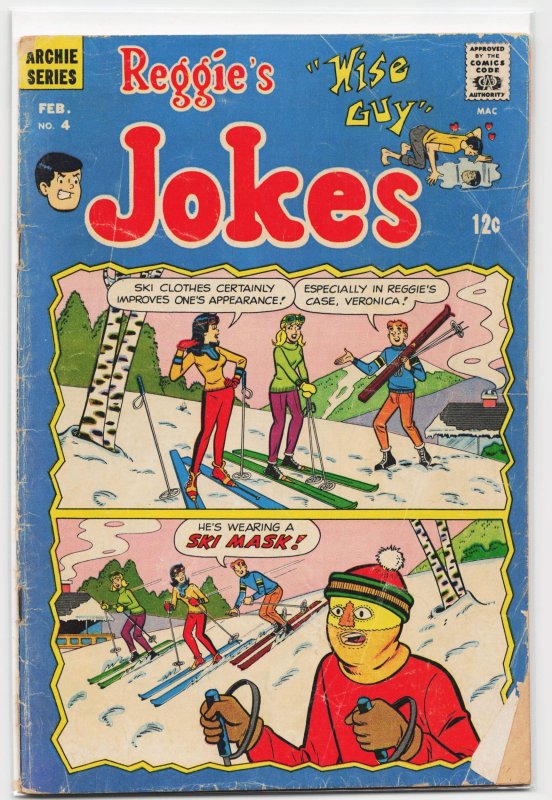 Reggie's Wise Guy Jokes #4 (1969), raw, ungraded comic book — front cover
