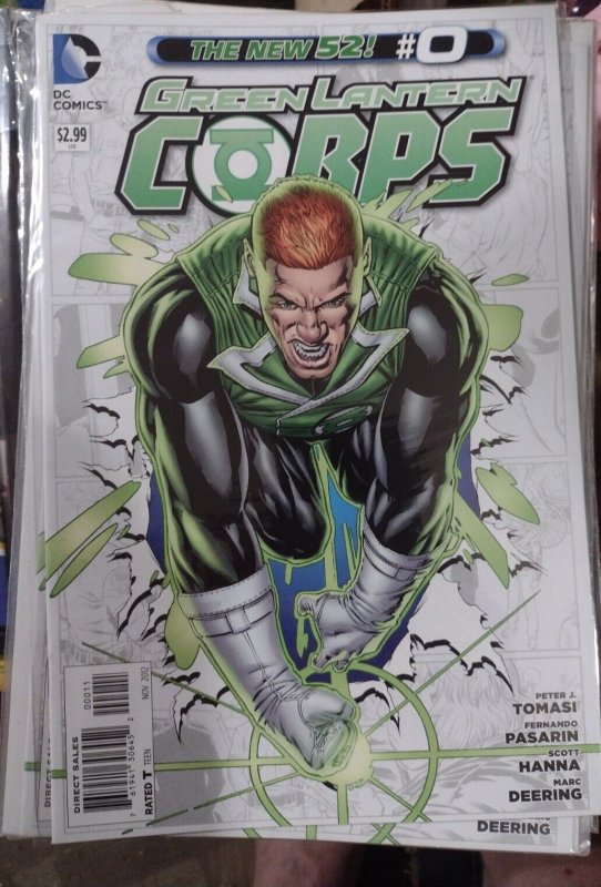 Green Lantern Corps #0 (DC Comics, 2012), raw, ungraded comic book — front cover