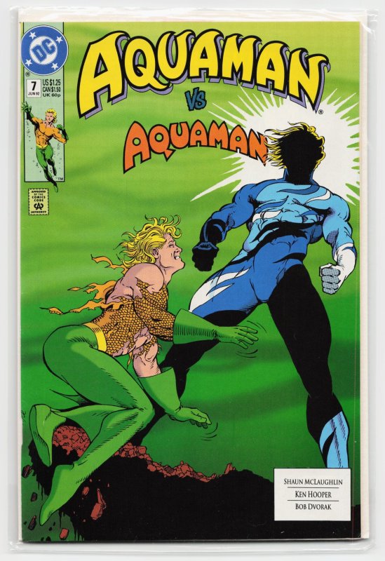 Aquaman #7 (DC Comics, 1992), raw, ungraded comic book — front cover