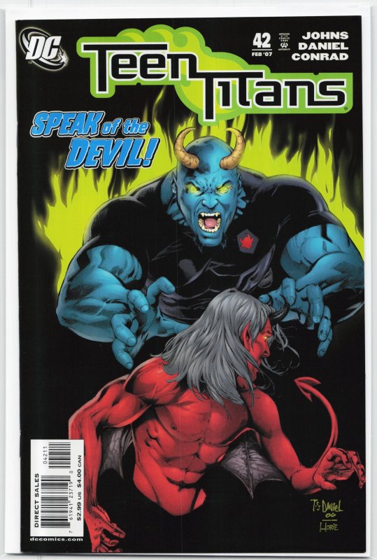 Teen Titans #42 (DC Comics, 2007), raw, ungraded comic book — front cover