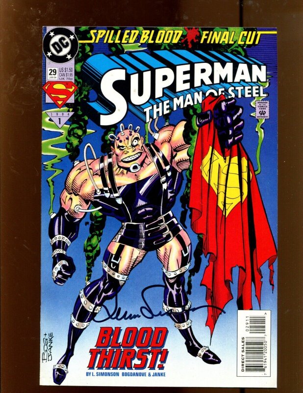 Superman: Man of Steel #29 (DC Comics, 1994), raw comic book in 9.0 condition — front cover