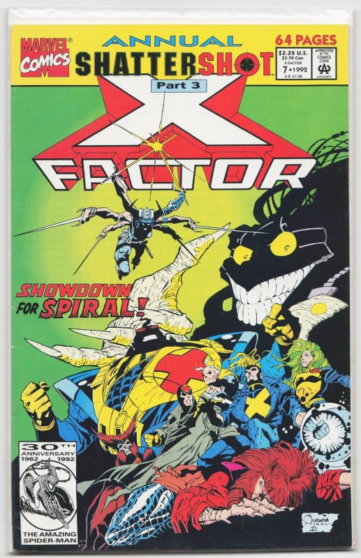 X-Factor Annual #7 (Marvel Comics, 1992), raw, ungraded comic book — front cover