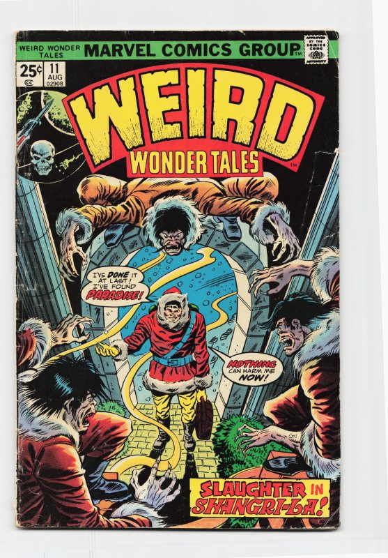 Weird Wonder Tales #11 (Marvel Comics, 1975), raw, ungraded comic book — front cover