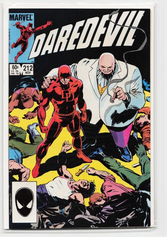 Daredevil #212 (Marvel Comics, 1984), raw, ungraded comic book — front cover