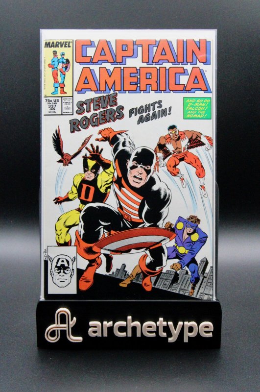 Captain America #337 (Marvel Comics, 1988), raw, ungraded comic book — front cover