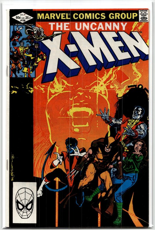 The Uncanny X-Men #159 (Marvel Comics, 1982), raw, ungraded comic book — front cover